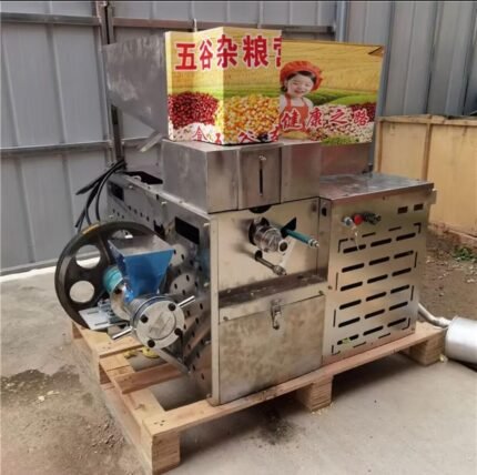 011-Four-cylinder gasoline engine Stainless steel body Silent style. Mixed grain puffing machine + flour puffing machine